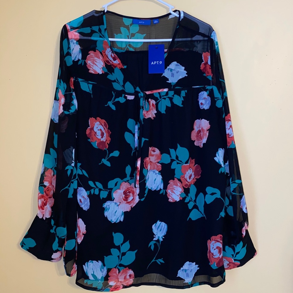 Floral Sheer Blouse
